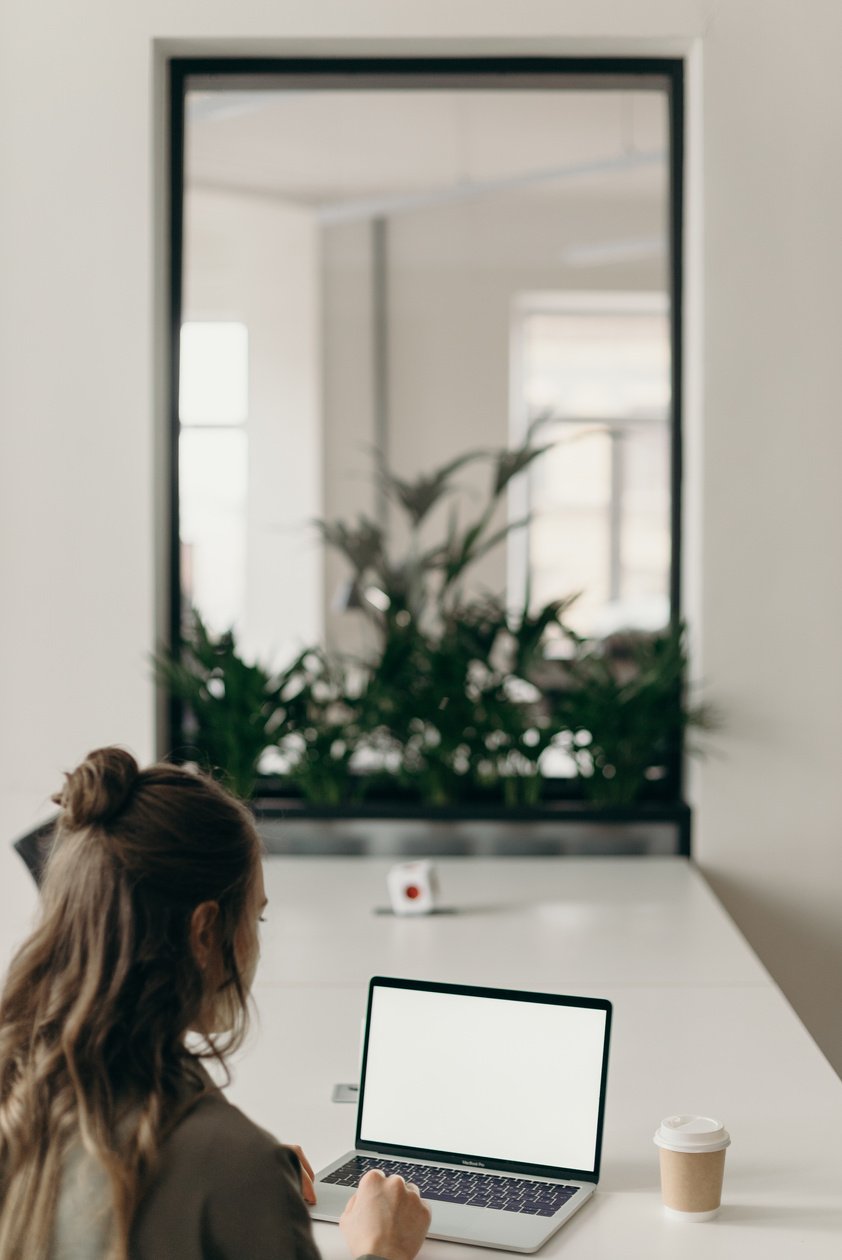 Woman Using Laptop